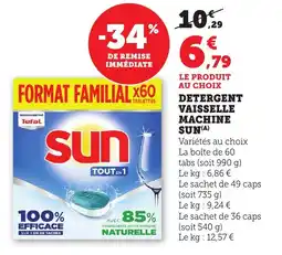 Bi1 Detergent vaisselle machine sun offre