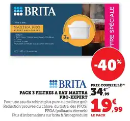 Bi1 BRITA Pack 3 filtres a eau maxtra pro-expert offre