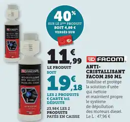 Bi1 Anti cristallisant facom offre