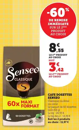 Bi1 Cafe dosettes senseo offre