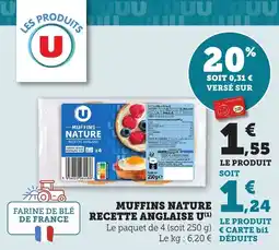 Bi1 Muffins nature recette anglaise u offre