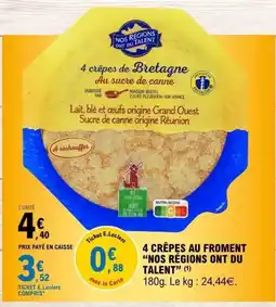 E.Leclerc NOS RÉGIONS ONT DU TALENT 4 Crêpes au froment offre