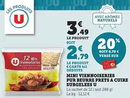 Bi1 Mini viennoiseries pur beurre prets a cuire surgelees u offre