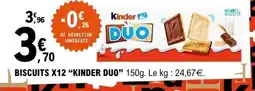 E.Leclerc KINDER DUO Biscuits x12 offre