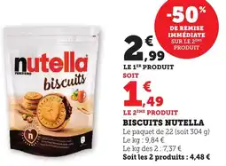 Bi1 Biscuits nutella offre