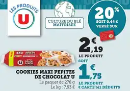 Bi1 Cookies maxi pepites de chocolat u offre