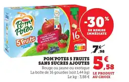 Bi1 Pom'potes 5 fruits sans sucres ajoutes offre