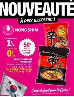 E.Leclerc NONGSHIM Nouille coréenne offre