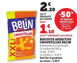 Bi1 Biscuits aperitifs croustilles belin offre