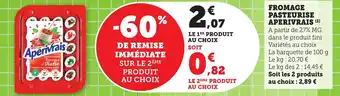 Bi1 Fromage pasteurise aperivrais offre