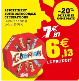 Super U CELEBRATIONS Assortiment boite octogonale CELEBRATIONS offre