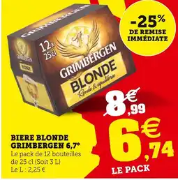Super U Grimbergen Bière blonde 6,7° offre
