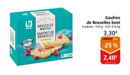 Colruyt Boni Gaufres de Bruxelles offre
