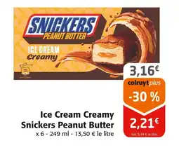 Colruyt Snickers Ice Cream Creamy Peanut Butter offre