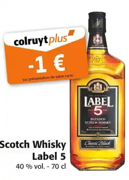 Colruyt Label 5 Scotch Whisky offre