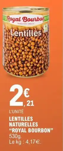 E.Leclerc ROYAL BOURBON Lentilles naturelles offre
