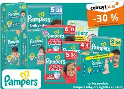 Colruyt Pampers -30 % avec la Carte Colruyt Plus sur les produits Pampers baby-dry signalés en rayon offre