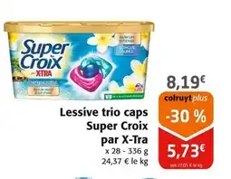 Colruyt Super Croix par X-tra Lessive trio caps offre