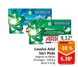 Colruyt Ariel Lessive 3 in1 Pods offre