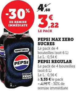 Bi1 Pepsi max zero sucres offre