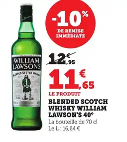 Bi1 Blended scotch whisky william lawson's 40° offre
