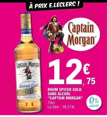 E.Leclerc CAPTAIN MORGAN Rhum spiced gold sans alcool offre