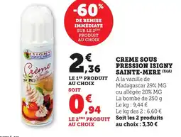 Bi1 Creme sous pression isigny sainte-mere offre