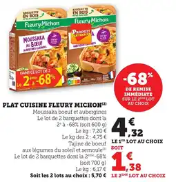 Bi1 Plat cuisine fleury michon offre