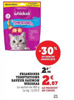 Bi1 Friandises temptations saveur saumon whiskas offre