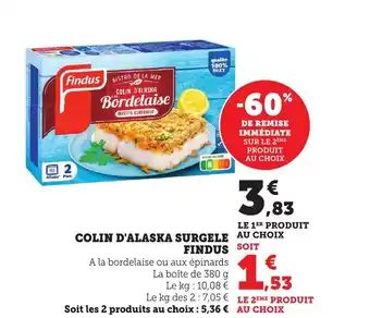 Bi1 Colin d'alaska surgele findus offre