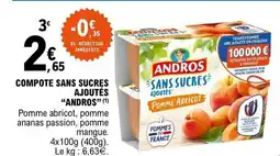E.Leclerc ANDROS Compote sans sucres ajoutés offre