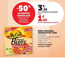 Bi1 Bun's original surgeles mc cain offre