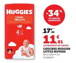 Bi1 Couches huggies little movers offre