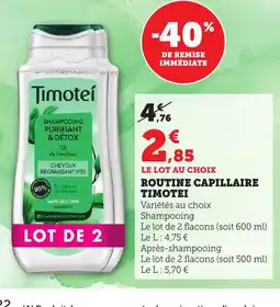 Bi1 Routine capillaire timotei offre
