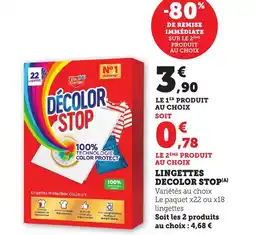 Bi1 Lingettes decolor stop offre