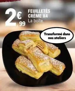 E.Leclerc Feuilletés crème x4 offre
