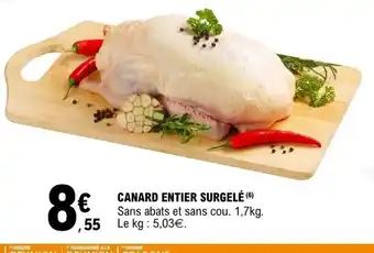 E.Leclerc Canard entier surgelé offre