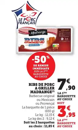 Bi1 Ribs de porc a griller madrange offre
