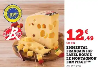 Bi1 Emmental français igp label rouge le montagnon ermitage offre