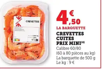 Bi1 Crevettes cuites prix mini offre