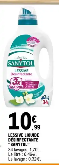 E.Leclerc SANYTOL Lessive liquide désinfectante offre