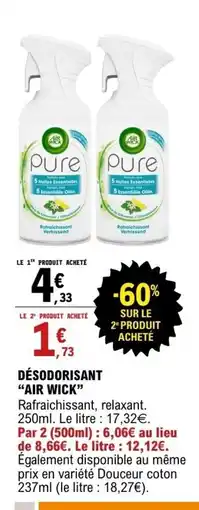 E.Leclerc AIR WICK Désodorisant offre