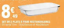 E.Leclerc Set de 2 plats à four rectangulaires offre