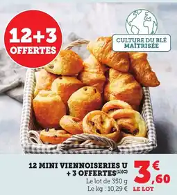 Bi1 12 mini viennoiseries u + 3 offertes offre