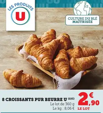 Bi1 8 croissants pur beurre u offre