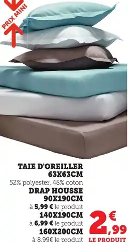 Bi1 Taie d'oreiller 63x63cm offre