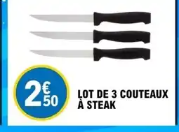 E.Leclerc Lot de 3 couteaux à steak offre