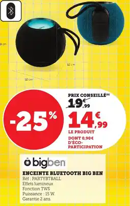 Bi1 Enceinte bluetooth big ben offre