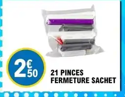 E.Leclerc 21 pinces fermeture sachet offre