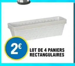 E.Leclerc Lot de 4 paniers rectangulaires offre